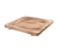 UKCOCO Dessous de Plat en Bois 30X30 CM pour Barbecue et Poêle à Bois Tapis de Gril Ignifugé Résistant à la Chaleur Tapis Gril pour Terrasse et Cuisson Extérieure