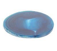 UKCOCO Dessous de Tasse en Agate Naturelle Bleu Tapis de Tasse Décoratif Polyvalent Structure Stable et Finition Soignée, pour Bar et Restaurant Réutilisable