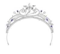 UKCOCO Diadème de Noël en Alliage Léger Cristaux Scintillants, Couronne Élégante pour Enterrement de Vie de Jeune Fille et Séances Photo D'hiver