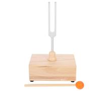 UKCOCO Diapason 528 Hz en Alliage D’aluminium avec Boîte de Résonance en Bois, Maillet Inclus, Instrument de Guérison Sonore pour Yoga et Relaxation, Accessoire Portable Métaphysique