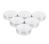UKCOCO Disques Ronds en Alliage D'aluminium Épais 30mm Lot de 6 Couleur Argentée, Antirouille pour Plateaux de Table en Verre Pratique pour Usage Maison et Hôtel