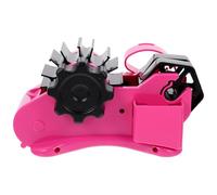 UKCOCO Distributeur de Ruban Adhésif Multifonction 1-2/5 Segments, Support Coupe-ruban Thermique de 35 Millimètres Rose, pour Bureau et Scrapbooking, Outil Professionnel de Découpe