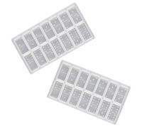 UKCOCO Domino Blanc Moule en Silicone 2 Pièces, pour Garçon et Filles | Bricolage Créatif, Facile à Utiliser Ranger, Souple pour Loisirs DIY et Crafts