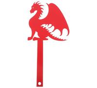 UKCOCO Drapeau de Boîte aux Lettres en Fer Silhouette Dragon, Décoration Verticale Résistante aux Intempéries, Ornement Mailbox 1 Pièce pour Remplacement et Embellissement Extérieur