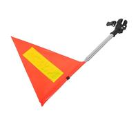 UKCOCO Drapeau de Sécurité Telescopique Réfléchissant pour Golf Cart et Fauteuil Roulant Poteau Ajustable pour Haute Visibilité Pleine Nature