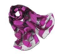 UKCOCO Écharpe été Organza Unie avec Motif Châle Uv et Élégant pour Femme Accessoire de Plage et Protection Solaire