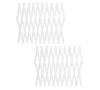 UKCOCO Écran de Treillis, Treillis en Bois Extensible Blanc, Lot de 2, Stable et Flexible, pour Plantes grimpantes et vignes, pour Mur et Patio