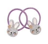 UKCOCO Élastiques à Cheveux Lapin pour Filles Lot de 2 Accessoires Cheveux Décoratifs en Résine Violet pour Coiffure Quotidienne et Présent
