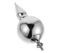 UKCOCO Embout de Mât de Drapeau 120 MM Boule en Acier Inoxydable Argenté Ornement Extérieur Résistant aux Intempéries Pièce Détachée pour Mât de Drapeau National et Décoratif Adapté