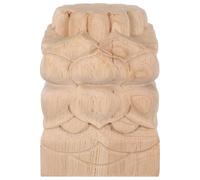 UKCOCO Embout Décoratif en Bois Brut, Ornement Décoratif en Bois Brut, Boule, Khaki, pour Poteaux de Lit et Escalier, Style Européen Classique, Bricolage Meubles et Maison Luxueuse