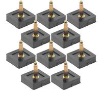 UKCOCO Embouts Carrés pour Talons Hauts 16mm Renforts de Talon Résistants Noirs Lot 5 Paires Réparation Chaussures pour Femmes Accessoires Solide pour Prolonger