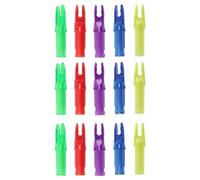 UKCOCO Encoches de Flèches en Plastique 6,2 Mm, Lot de 15 Pièces, Accessoires de Tir à L’Arc pour Décoration et Protection des Queues, Usage Chasse, Sport et Plein Air, Couleur Aléatoire