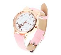 UKCOCO Enfants Montres Mignon Chat Conception Bracelet À Quartz Montres Bracelet en Cuir Analogique À Quartz pour Les Filles Étudiants Montre Chat Enfant Fille