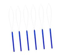 UKCOCO Enfile-aiguilles pour Extensions de Cheveux 10 Pièces Taille Standard Plastique Bleu Outil de Traction Boucle Micro-anneaux Perles Entretien Professionnel Cheveux