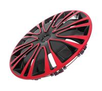 UKCOCO Enjoliveurs Décoratifs De Moyeu 13 Pouces Rouge Et Noir en PP Robuste Protections Polyvalentes pour Voitures Modèles Variés Usage Extérieur Toute Saison