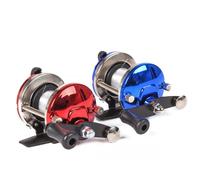 UKCOCO Enrouleur de Ligne de Pêche à Tambour 0, 28mm 50m Rouge