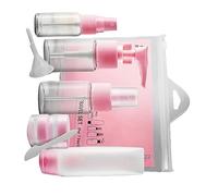 UKCOCO Ensemble 9 Flacons de Voyage Pet Transparents 30 Ml Pulvérisateur Portable Rose pour Cosmétiques Soins Visage et Corps Kit Voyage Hygiène