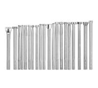 UKCOCO Ensemble de 20 Outils de Marquage pour Cuir en Alliage Argenté, Tampons de Gaufrage Variés pour Fabrication de Selles, Bricolage Maroquinerie, Outil de Sculpture Précis