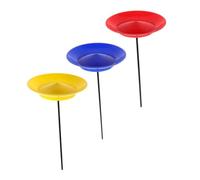 UKCOCO Ensemble de 3 Assiettes de Jonglage en Plastique Léger avec Bâtons, Kit de Jonglerie D'adresse Coloré, pour Spectacles, Entraînement Sensoriel et Jeux D'équilibre