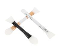 UKCOCO Ensemble de 3 Pinceaux pour Masque Visage en Silicone et Fibres Synthétiques, Design Double Embout, Doux Peau, Pratique pour Soin du Visage Couleur Aléatoire