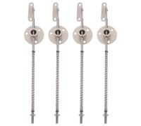 UKCOCO Ensemble de 4 Barres de Support Métalliques pour Meubles avec Ressort et Amortisseur Silencieux Tiges de Levage Robustes pour Portes Rabattables Cuisine et Placards Fixation