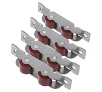 UKCOCO Ensemble de 4 Galets de Guidage pour Fenêtre Coulissante en Plastique Renforcé Double Roue en Acier Inoxydable 14 MM Galets pour Porte Moustiquaire et Porte Coulissante