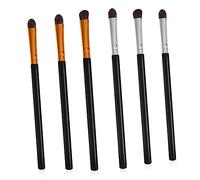 UKCOCO Ensemble de 6 Pinceaux à Paupières Noir et Doré Taille Standard pour Maquillage des Yeux Professionnel et Domestique Manche en Plastique