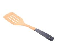 UKCOCO Ensemble de Spatules Cuisine en Bois Résistantes la Chaleur Trou Suspendre, Multi-usages Maison et L'hôtel, Manche Orange Ergonomique