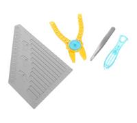 UKCOCO Ensemble d'Outils de Séparation pour Briques de Construction Pince Jaune Lève-Briques Bleu Règle de Mesure et Extracteur Accessoires Compacts en Plastique Robuste pour