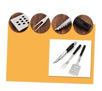 UKCOCO Ensemble Ustensiles de Barbecue en Acier Inoxydable 3 Pièces pour Camping Outils de Grill Compact Accessoires de Barbecue Résistants pour L'Extérieur Voyages