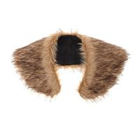 UKCOCO Épaulière Viking Médiévale en Polyester Marron pour Cosplay | Texture Pelucheuse, Sensation Agréable, Résistance au Boulochage la Perte, Style Renaissance