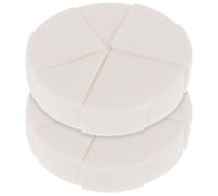 UKCOCO Éponge à Maquillage en Latex Blanche Forme Triangulaire, 2 Sets pour Application et Confortable du Fond de Teint, Usage Sec et Humide