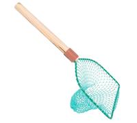 UKCOCO Épuisette à Manche en Bois, Filet de Capture pour Pêche en Bateau | Bois et Polyester, Surface Lisse sans Bavures, Portable, pour Débutants et Passionnés de Pêche