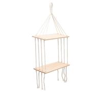 UKCOCO Étagère Murale Corde de Coton Support Décoratif à Deux pour Maison Rack Suspendu Pratique pour Décoration et Rangement
