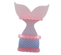 UKCOCO Étagère Murale en Queue De Poisson Cristal Étagère Suspendue Forme Décoration D'étagère Murale De Jardinière Étagère De Présentation pour Pots De Fleurs en Bois