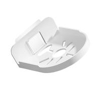 UKCOCO Étagère Murale sans Perçage Ronde Blanche, Support pour Caméra de Sécurité et Porte-Haut-Parleur, Mini Étagère Flottante Compacte pour Salle de Bain, Support Polyvalent Résistant