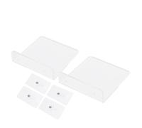 UKCOCO Étagère Murale sans Percer en Acrylique Transparent 2 Pièces 10x10 Cm pour Rangement Suspendu Chambre ou Salle de Bain