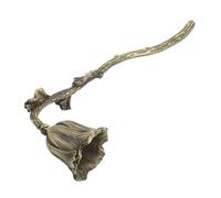 UKCOCO Éteignoir à Bougie en Métal Rétro à Motif Floral avec Long Manche, Extincteur de Mèche pour Bougies, Accessoire Décoratif Vintage en Laiton, Usage Domestique et Décoration