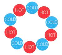 UKCOCO Étiquettes Autocollantes Prévention des Confusions en Acrylique 20pcs Panneaux Simples et Élégants pour Eau Chaude et Froide pour Cuisines et Hôtels