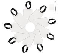 UKCOCO Étiquettes De Bagages Vierges à Sublimation Et Transfert Thermique, 10 Pièces Cordon, Bois Mdf Résistant, Étiquettes Diy Pour Valise, Paquet De Voyage, Création Personnalisée