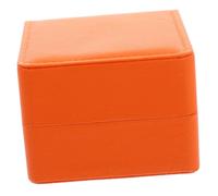 UKCOCO Étui De Rangement Montre Boîtier Cuir PU Résistant Étanche Couleur Orange Transport Complète Collection Organisateur Montres Compact