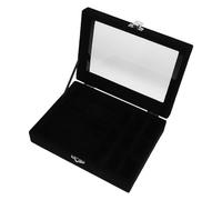 UKCOCO Étui Noir pour Médiators de Guitare Vitrine Haute Transparence, Organiseur Multi-Compartiments pour Accessoires, Protection Anti-poussière et Format Compact pour Voyage et Scène
