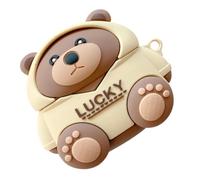 UKCOCO Étui Silicone Antichoc pour Écouteurs sans Fil Compatible Protection Complète Modèle Ours et Léger avec Mousqueton pour Porte-Bagages