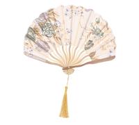 UKCOCO Éventail Pliable Vintage à Main avec Motif Floral Éventail de Élégant pour Danse et Décoration Portable pour Femmes