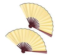 UKCOCO Éventails Pliants Portables en Tissu ou Cadre en Bambou 2 Pièces Multifonctions et Style Chinois Élégant pour Décoration de Mariage Danse