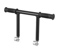 UKCOCO Extension de Guidon de Vélo pour Poussette, Support d'Accoudoir en Acier Inoxydable Noir, Poignée d'Extension pour Poussette Poupon Prise en Main Confortable