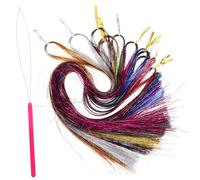 UKCOCO Extensions de Cheveux Colorées avec Crochet Mèches Synthétiques Brillantes pour Coiffure Féminine Bouclées ou Lisses Pièce Dextension Naturelle et Personnalisable