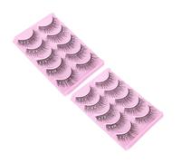 UKCOCO Faux Cils Ornés de Diamants 10 Paires Cils Denses Noirs pour Femmes Maquillage de Soirée et Gala