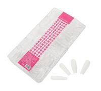 UKCOCO Faux Ongles Trapézoïdaux Transparents en Plastique Kit Complet 0-9 Tailles Extensions D’Ongles à Couverture Intégrale et Semi-Couvrante Manucure Naturelle pour Salon et Soirée