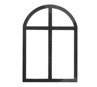 UKCOCO Fenêtre Miniature Transparente Vintage à Cadre Arqué, Miroir D'entrée pour Maison de Poupée 1/30, Accessoires Décoratifs pour Maquettes DIY et Construction de Maisons de Poupées